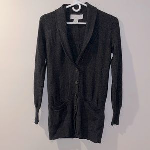 Charcoal Gray Cashmere Cardigan